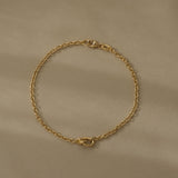 Handcrafted 18k recycled gold bracelet, designed and polished in Basel, Switzerland, with a natural shiny surface.