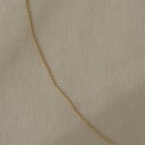 LUCID Chain made from 18k recycled gold, handcrafted in Basel, featuring an elongated faceted box design.