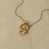 FUSE necklace in recycled gold, showcasing sustainable and ethical handmade jewelry from Germany.