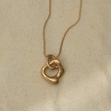 FUSE necklace made of recycled gold, showcasing sustainable handmade ethical jewelry design.