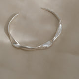 Unique handmade bracelet in sustainable 925 recycled silver, polished in Basel, Switzerland.
