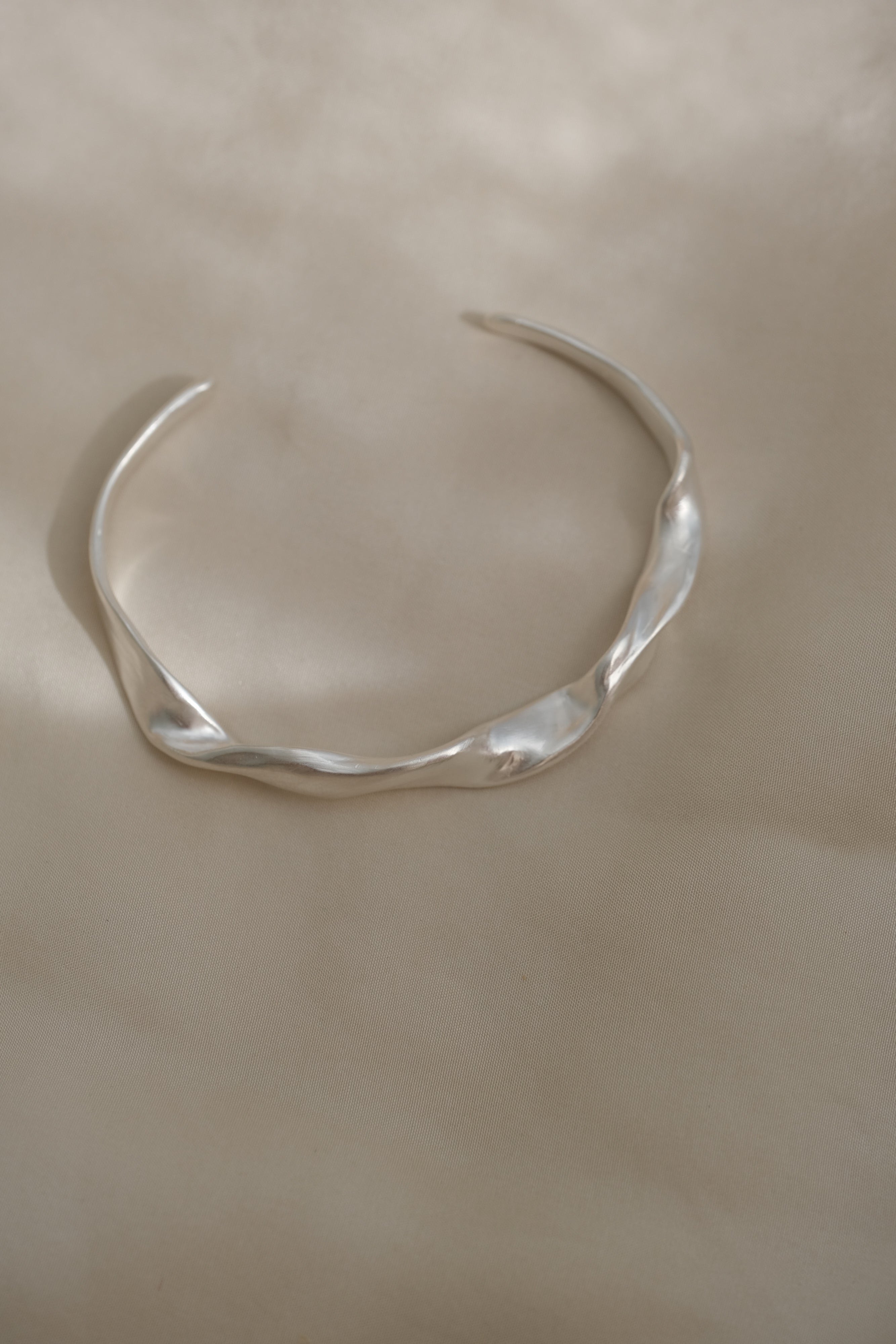 Unique handmade bracelet in sustainable 925 recycled silver, polished in Basel, Switzerland.