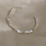 Unique handmade bracelet in 925 recycled silver, sustainable jewelry made in Basel, Switzerland.