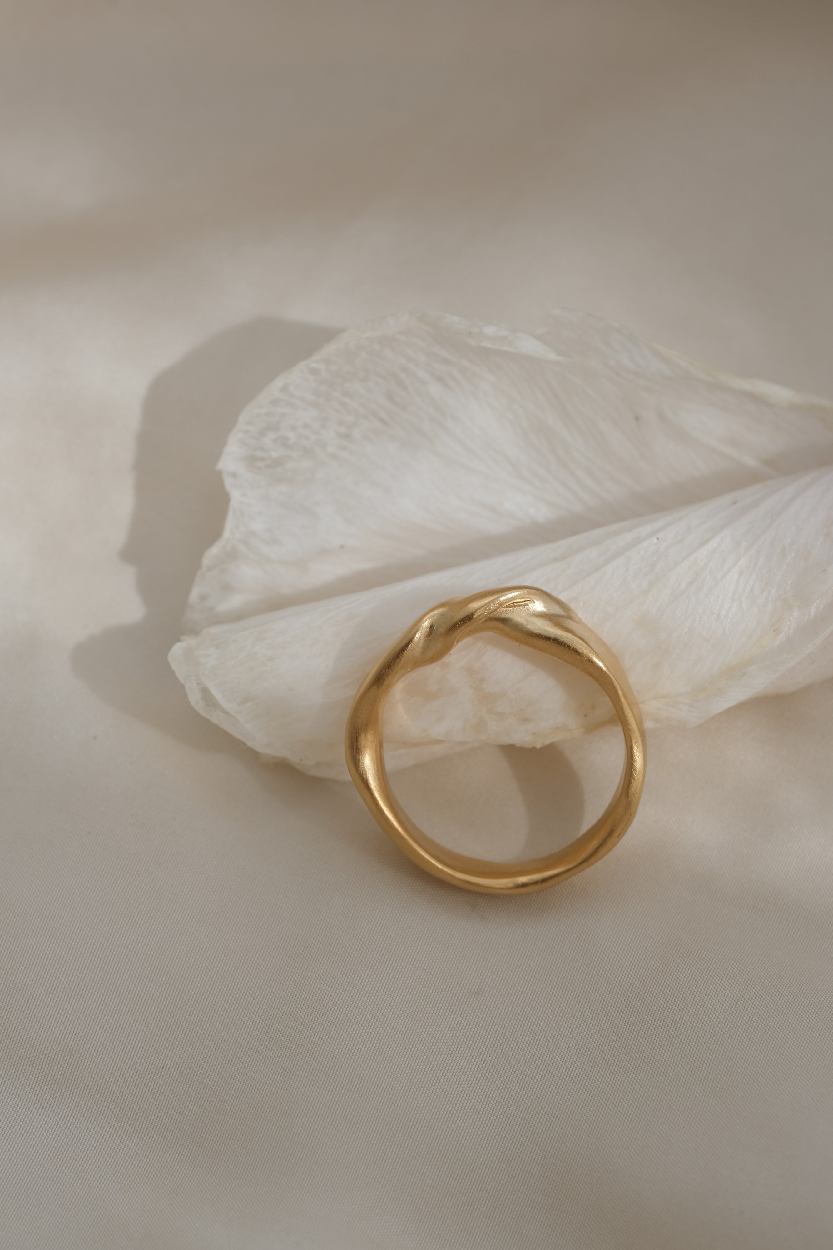 DROP 04 ring three recycled yellow gold BAIUSHKI