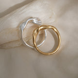 Elegant handmade silver and gold rings, showcasing unique designs, crafted in Basel, Switzerland from sustainable materials.