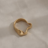 DROP 01 | unique gold-plated ring handcrafted in Basel, Switzerland, from sustainable materials, ethical jewelry.