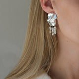Handmade DROP 02 earrings made of sustainable 925 recycled silver, featuring unique design and satin finish.
