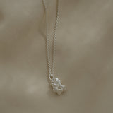 Handmade DROP 03 necklace in 925 recycled silver, ethical and sustainable jewelry from Basel, Switzerland.