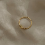 Handmade DROP 03 ring in 18k recycled yellow gold, unique ethical jewelry from Basel, Switzerland.