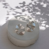 AROYO small earrings made of recycled silver; ethical and sustainable jewelry with a sleek design.