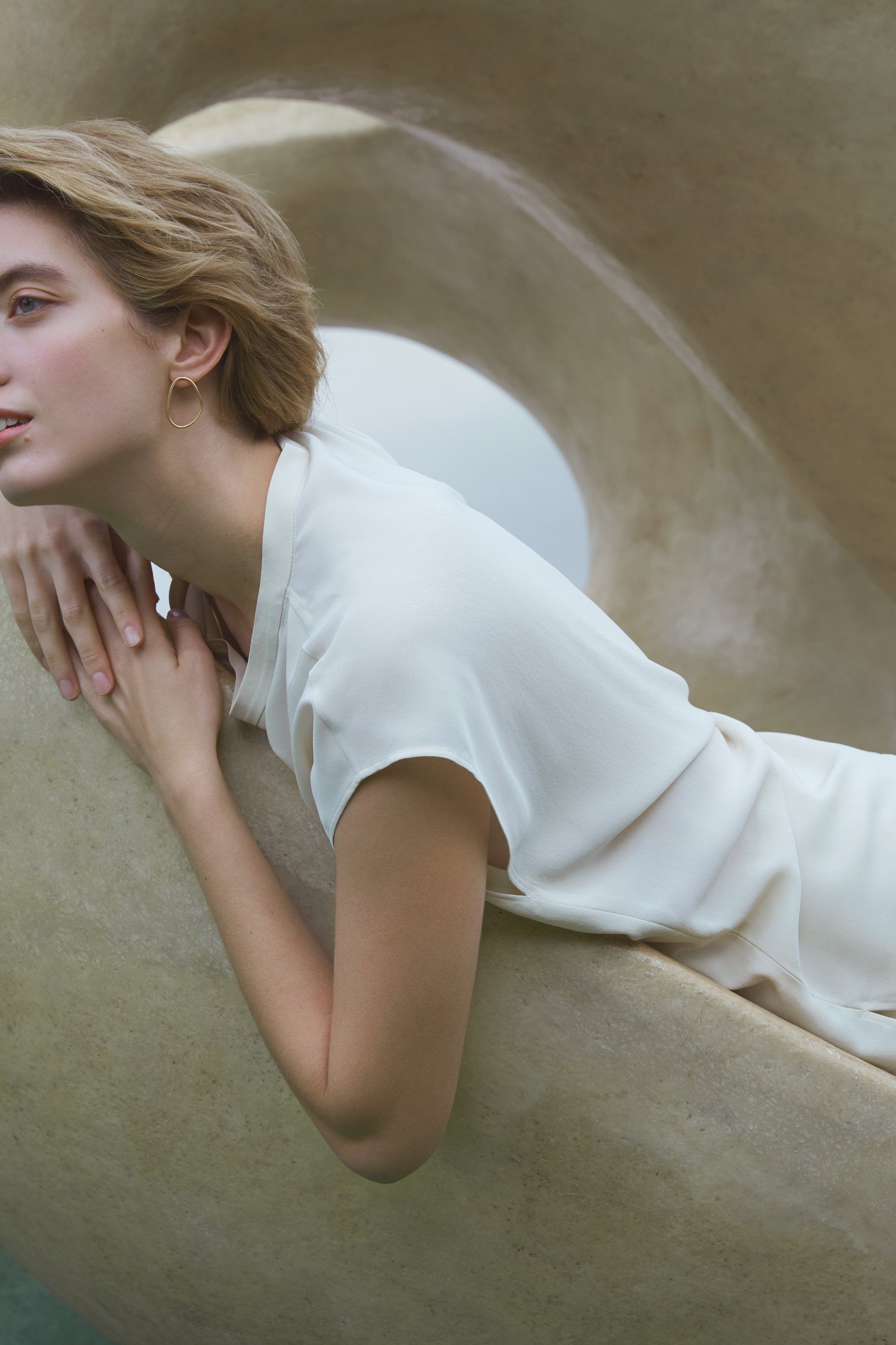 LOON big earrings gold-plated recycled silver BAIUSHKI