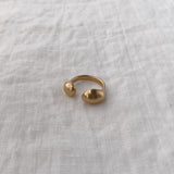 ONOA ring made of 18k gold-plated recycled silver, adjustable sizes, showcasing ethical handmade craftsmanship.