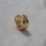 KAYU ring made from 18k gold-plated recycled silver, showcasing sustainable handmade jewelry.